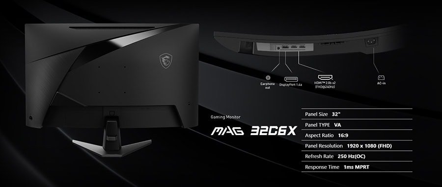 MSI MAG 32C6X Gaming Monitor h12