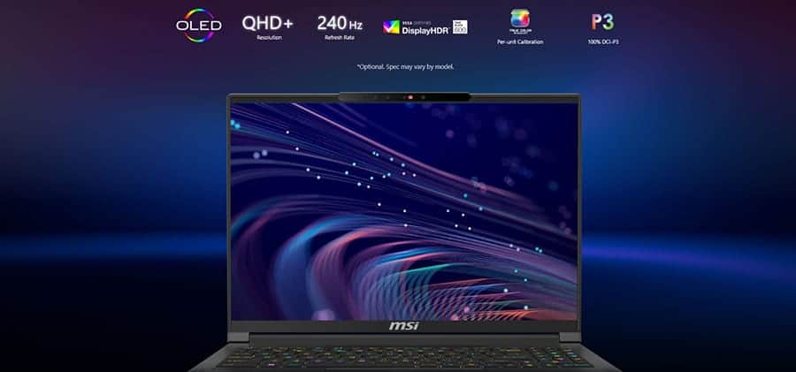Oled gaming laptop met 4K resolutie en hoge verversingssnelheid voor optimale gaming ervaring.