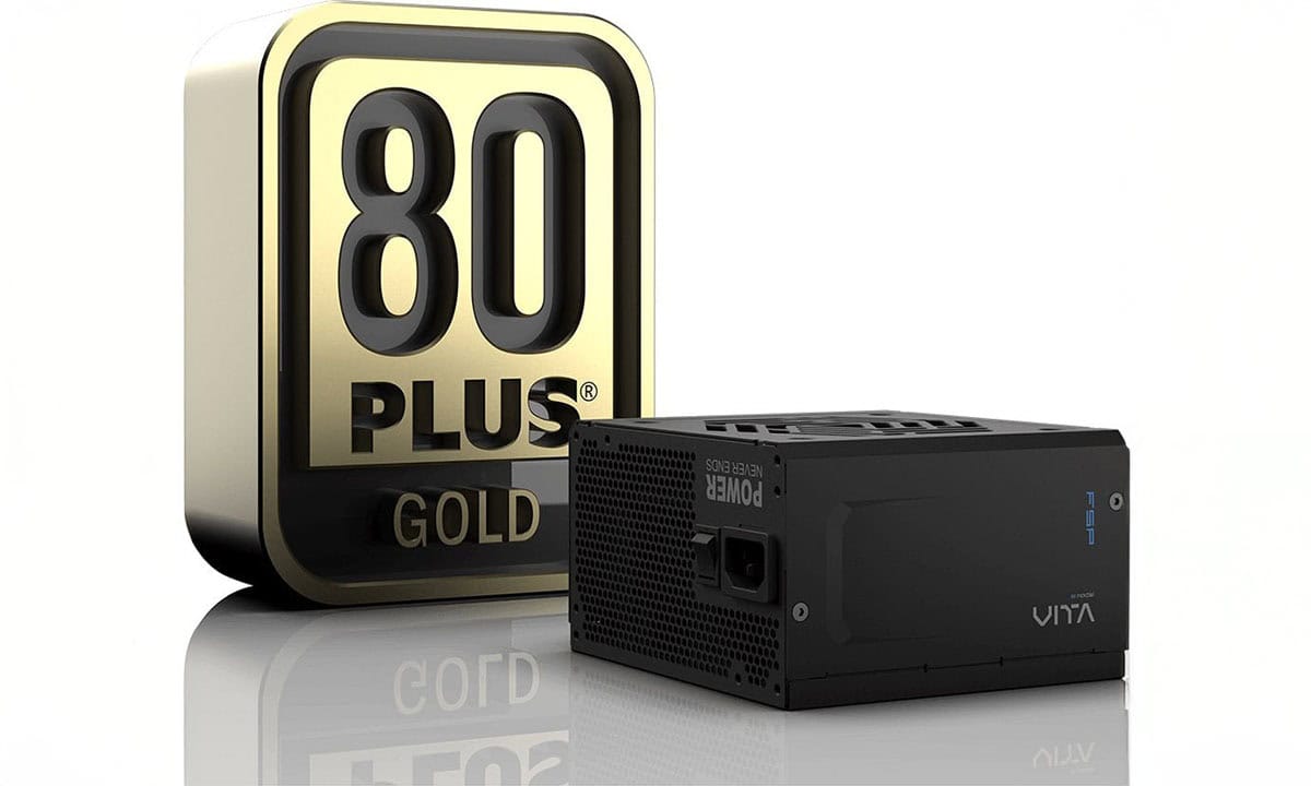 FSP VITA GM 1000W 80+ Gold volledig modulaire voeding met 120mm ventilator, ontworpen voor optimale prestaties en energie-efficiëntie voor gaming en high-performance systemen.