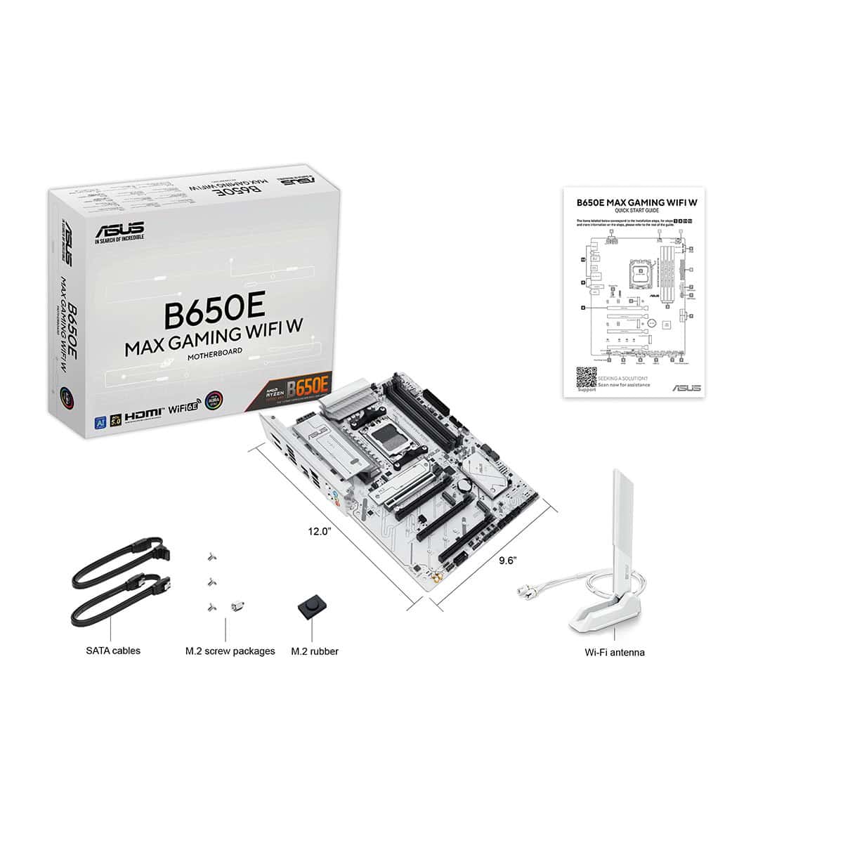 Asus B650e Max Gaming Wifi W 8000mhz (oc) Ddr5 Socket Am5 M.2 Hdmi Dp Atx Moederbord 8