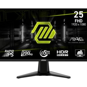 Msi Mag 255f E20 24.5 Inch 200hz 0.5ms Full Hd Freesync Premium Rapid Ips Gaming Monitor 1