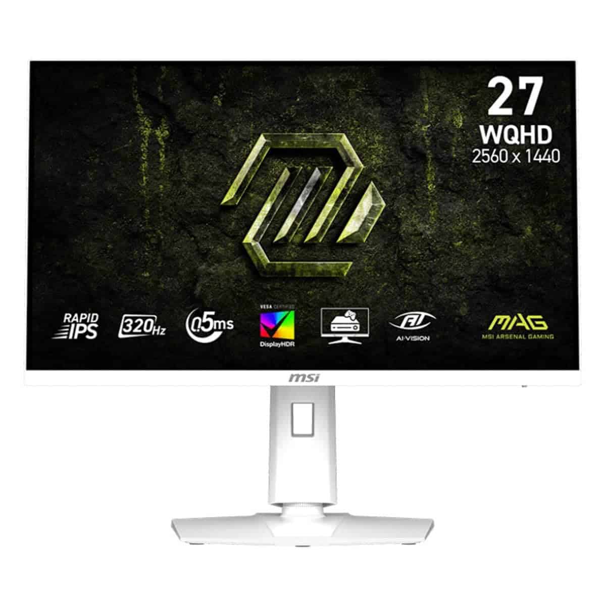 Msi Mag 274qrfw X32 27 Inch 320hz 0.5ms 2k Wqhd Adaptive Sync Rapid Ips Witte Pivot Gaming Monitor 1