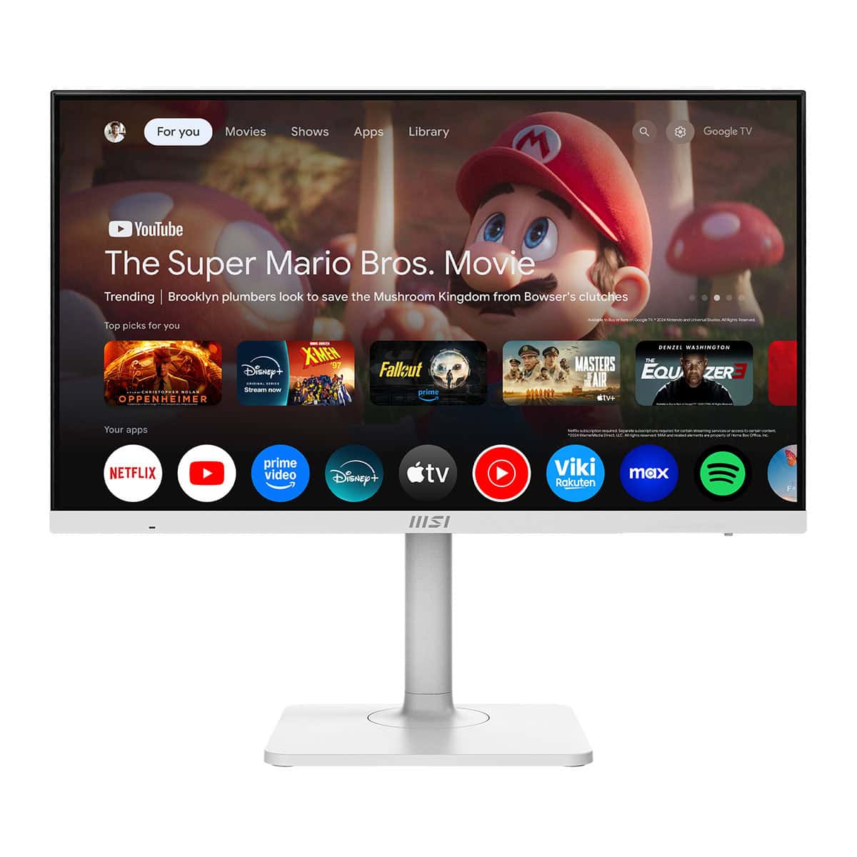 MSI Modern MD272UPSW 27 inch 4K UHD IPS monitor met pivot, 60Hz verversingssnelheid en adaptieve synchronisatie voor professioneel en gaming gebruik.