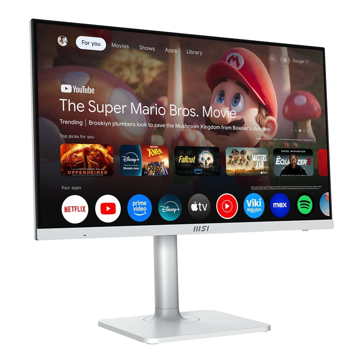 MSI Modern MD272UPSW 27 inch 4K UHD IPS monitor met pivotfunctie en adaptieve sync technologie.