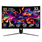 MSI MPG 321CURX QD-OLED 31.5 inch 240Hz 0.03ms 4K UHD G-Sync Curved Gaming Monitor