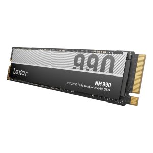 Lexar NM990 4TB NVMe PCIe Gen5x4 SSD voor snelle gegevensoverdracht en gamingprestaties.