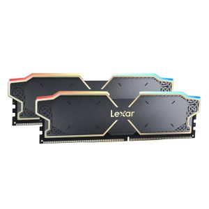 Dual Lexar Thor RGB 32GB DDR5 RAM modules met kleurrijke RGB-verlichting, geschikt voor high-performance gaming en overklokken, compatibel met Intel XMP 3.0 en AMD EXPO.