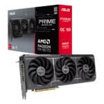 Geavanceerde ASUS Prime Radeon RX 9070 EVO OC grafische kaart met 16GB GDDR6 geheugen, ontworpen voor gaming en high-performance grafische toepassingen.